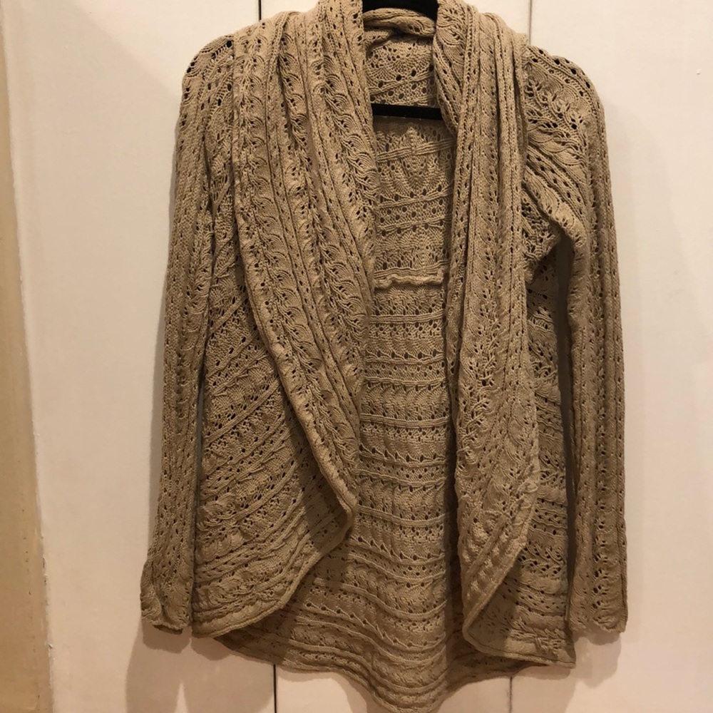 Tan knit Cynthia rowley sweater